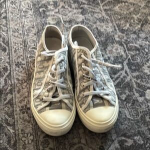 Dior Women's Gray and Cream Sneakers